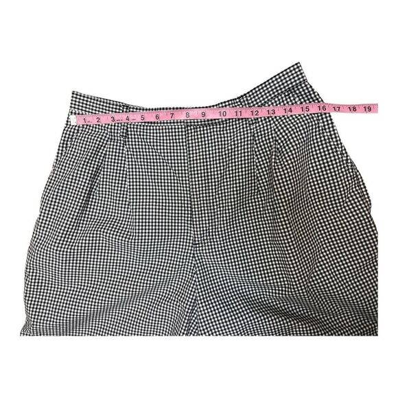 Vintage Charter Club High Waist Black and White Checkered Gingham Shorts Sz 14 - Picture 4 of 6